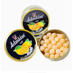 Mint Lemon Flavored Hard Candy GMP Certified VC Mint Candy Refreshing Snack Malaysian Fruity Sweets Halal Tin Can Hard Candy