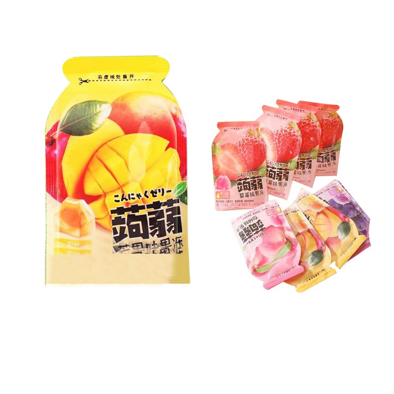 Fruit Flavor Drinkable Konjac Jelly Snacks OEM Vegan Healthy Peach Flavor Sugar Free Packaged in Bags