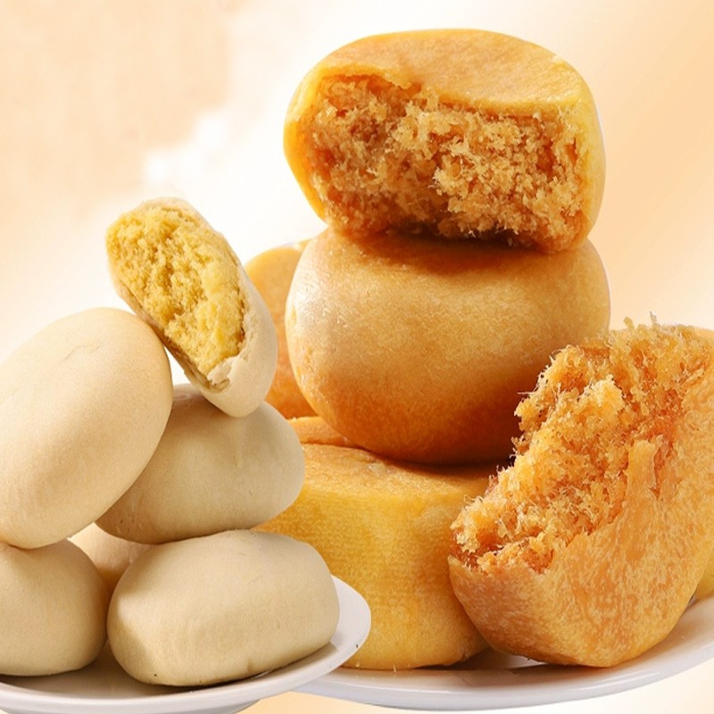 No Sugar Round Cake Pie Exotic Snack Cake Cookies Softcake Product Chinese Pastry with Filling