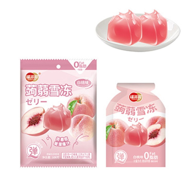 OEM Vegan Mango Peach and Lychee Flavor Konjac Fruit Jelly Juice Dietary Drink Pudding in Bag Halal Certified