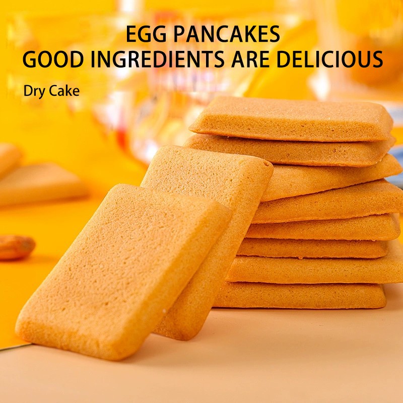 Solid Snack Packaging Dry Baked Cake Whole Box Eggs Fried Cookies for Casual Breakfast and Binge Watching Satisfying Snacks