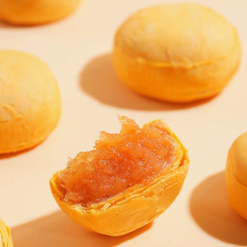 Traditional Chinese Pastry  Tangerine Peel Yam Autumn Pear Cake Sandwich Biscuits Dessert Pastry Fruit Flavor Crisp Pie Cake