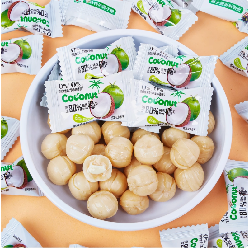 Original Coconut Zero Essence Health Candy Mango Milk Fruit Flavored Gummy Snack Bulk Bagged for Weddings Certified Halal Bar