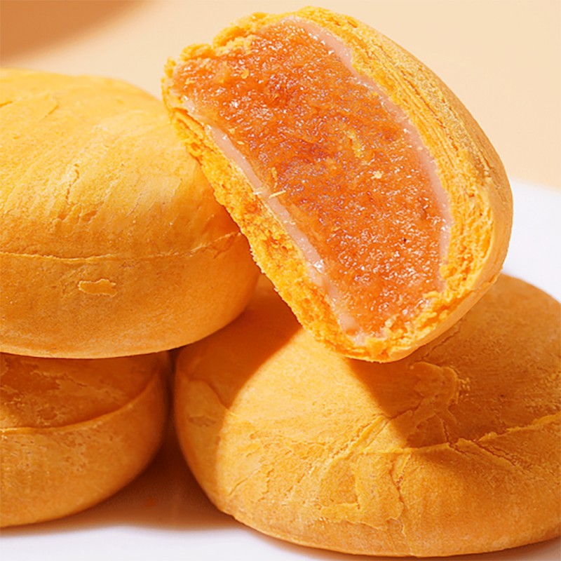 Traditional Chinese Pastry  Tangerine Peel Yam Autumn Pear Cake Sandwich Biscuits Dessert Pastry Fruit Flavor Crisp Pie Cake