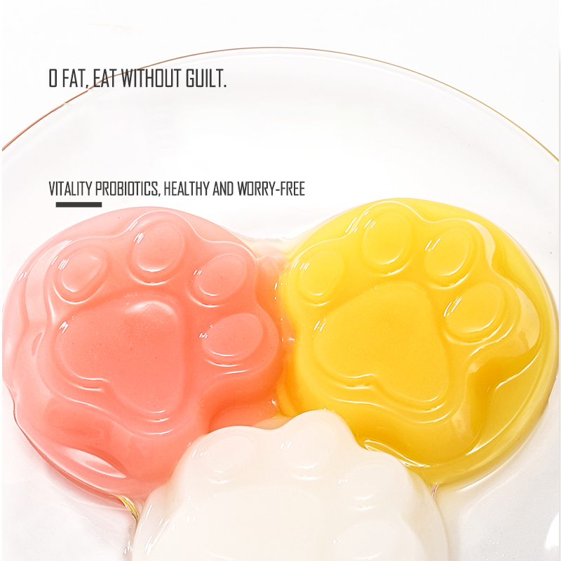 Custom with Fast Delivery Lovely Mixed Flavor Cat's Claw Lactic Acid Bacteria Jelly Pudding Fruit Mango Yogurt Pudding Cups