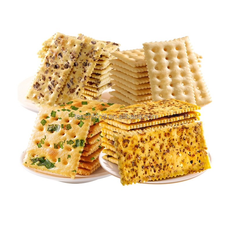 Green Onion Soda Crackers Biscuits Chinese Traditional Soda Biscuits Cholesterol Free Flavored Thin Crisps