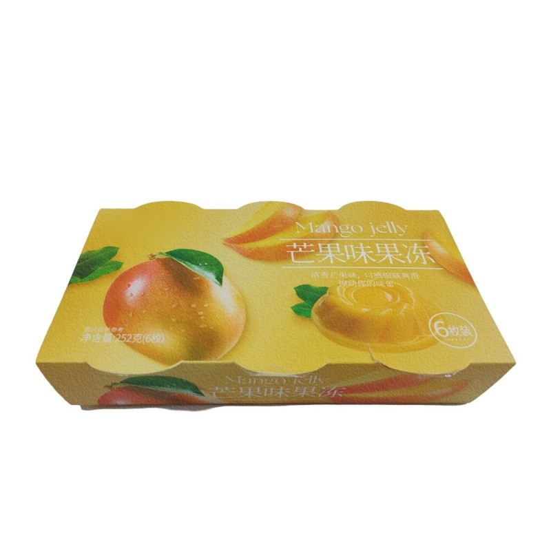 Boxed Mango Flavored Jelly Gift Box Jelly Gift Box Wedding Gift Wholesale Assorted Cups Mango & Peach Flavored Jelly