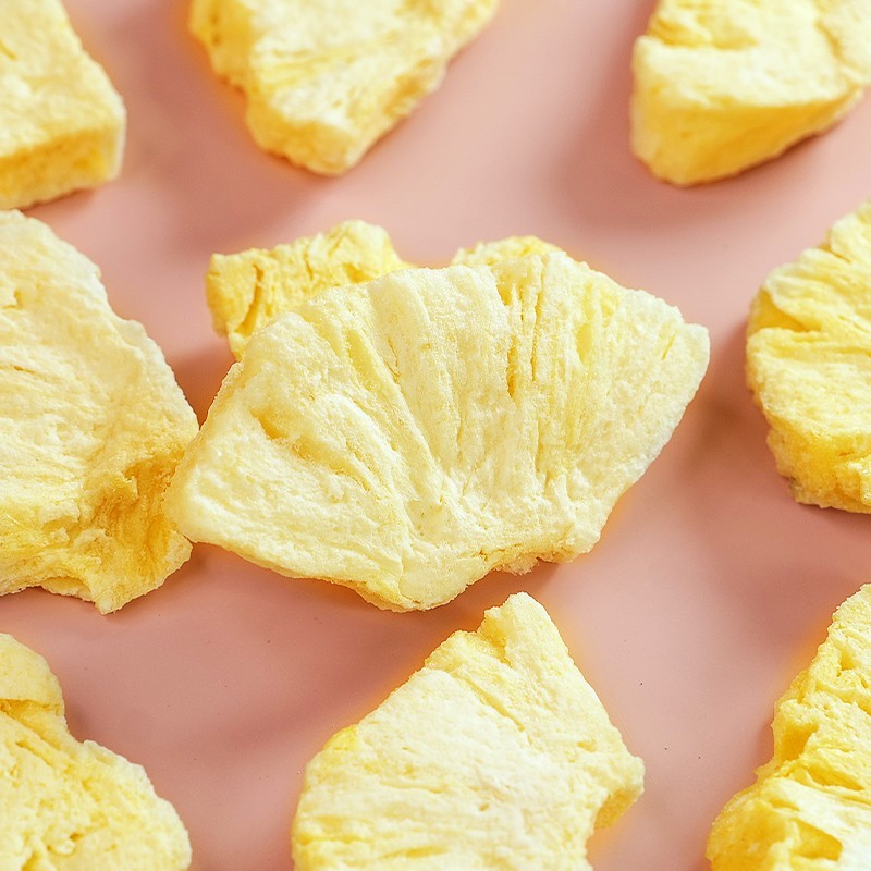 Premium Quality Freeze Dried Pineapple Dehydrated Fruit Snack Natural Original Taste FD Pineapple Slice Freeze-Dried Pineapple