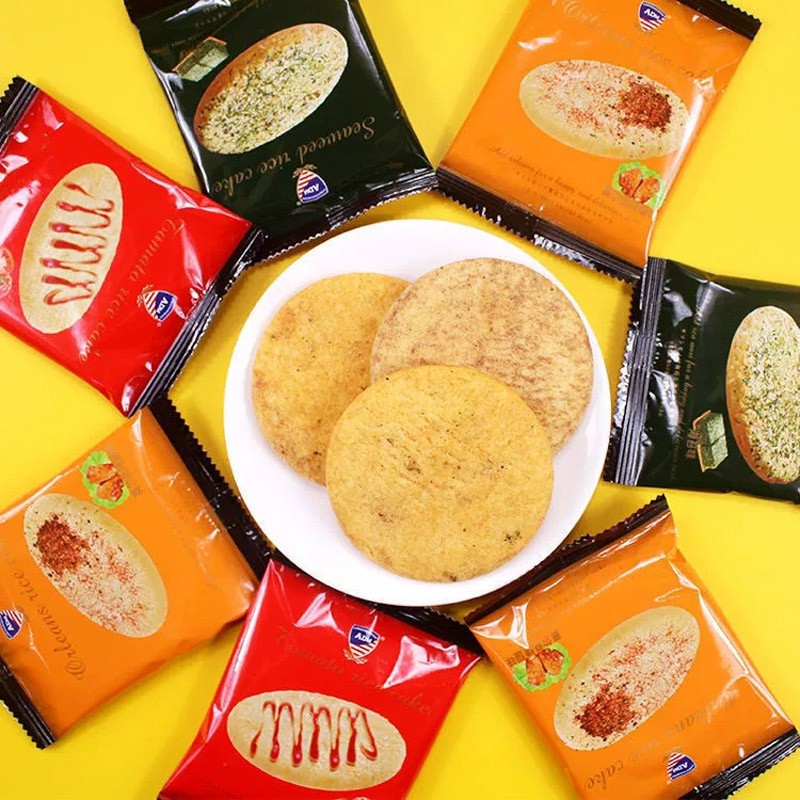 Halal Seaweed Flavor Rice Puffed Snack Wholesale Korean Multi-grain Crispy Rice Crackers
