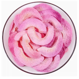 Factory Supply Organic Freeze-Dried Sweet Peach Cubes FD Sliced Honey Peach Freeze Dry Fruit Natural Snack Vacuum Packed in Bulk