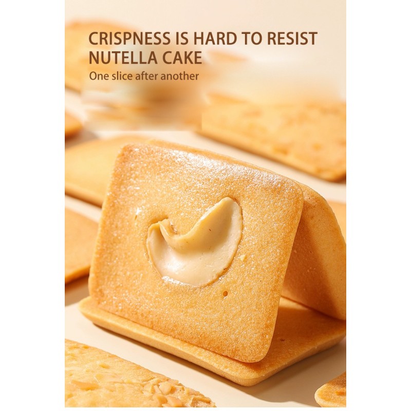 Coconut Almond Cashew Nut Puff Biscuits Crispy Dry Baked Cake Exotic Cookies in Small Packages Box Packaging 3 Mixed Flavors