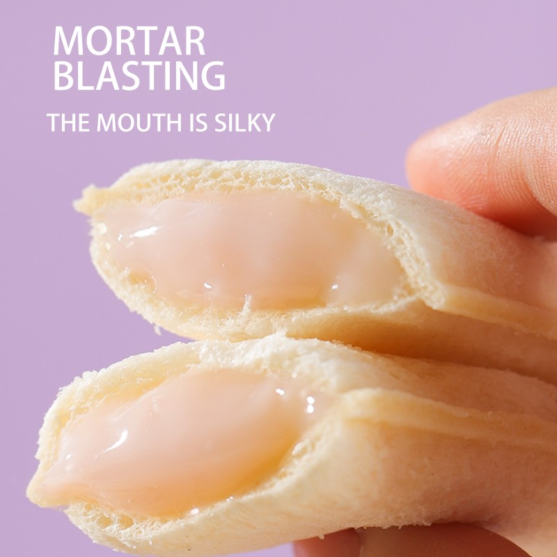 Hot Selling Soft Sweet Strawberry Flavor White Bread Toast  Breakfast Snacks Bread Pocket with Creamy Fillings