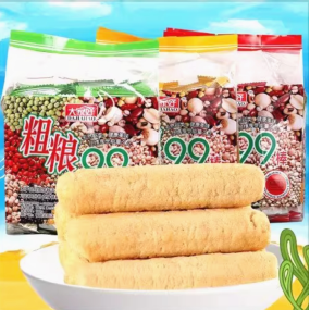 Seaweed Flavor Energy Bar with Coarse Grains Non-Fried Vegetable Brown Rice Roll Puffed Sandwich Cake Grain Snack Stick