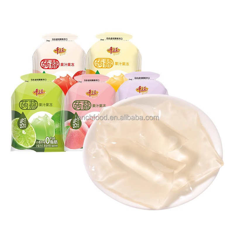 Zero Calorie Mixed Fruit Flavored Jelly-o Refreshing Sugar-Free Mango Peach Sachet Jelly Pudding