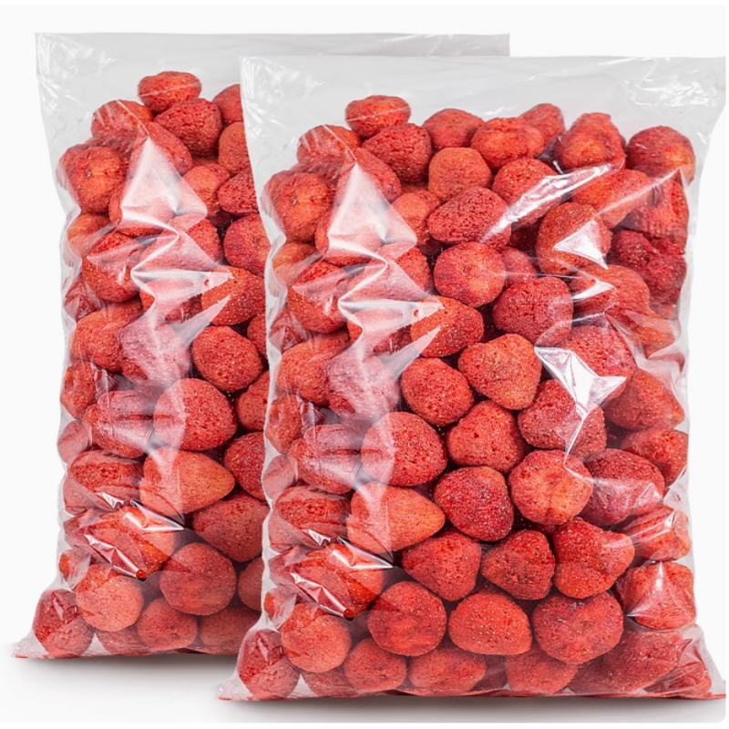 Organic Freeze Dried Strawberries FD Sliced Fruit Snacks Manufacturer's Supply Natural Vacuum Pack Bulk Dehydrated Strawberry