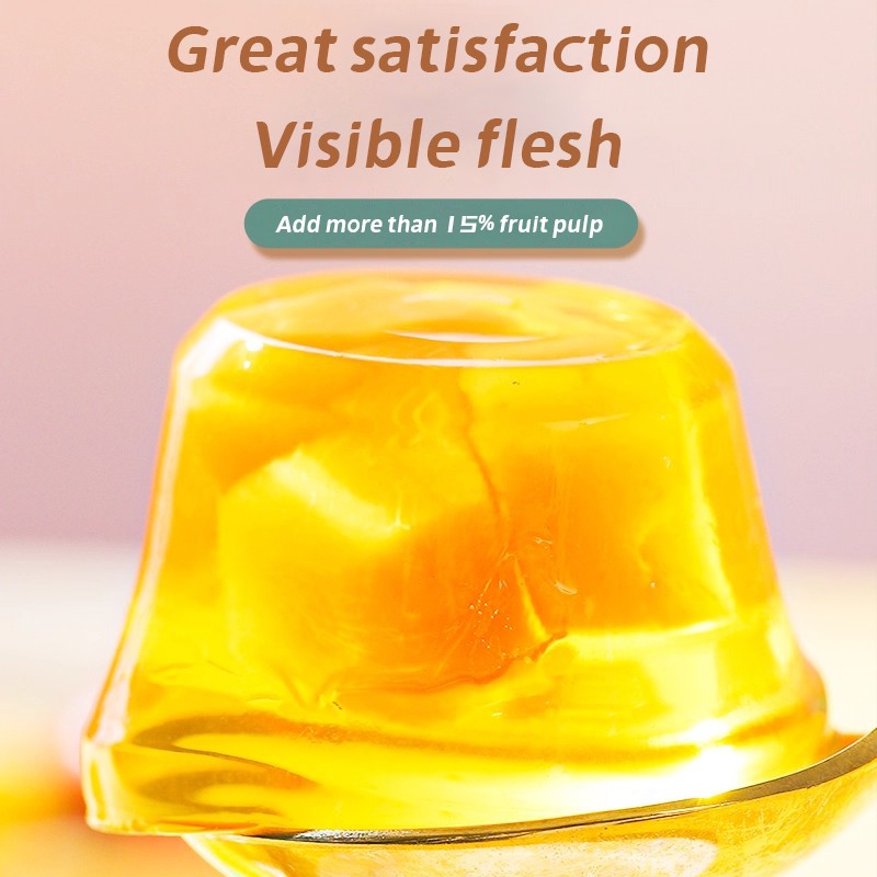 Children's Fruit-Flavored Jelly Capsules Internet Celebrity Snacks Mixed Fruity Jelly Cups Bulk Fruit Pulp Jello