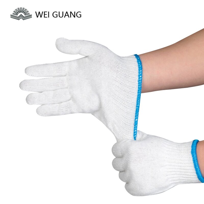White Cotton Gloves Supplier - Knitted Work Gloves Bulk