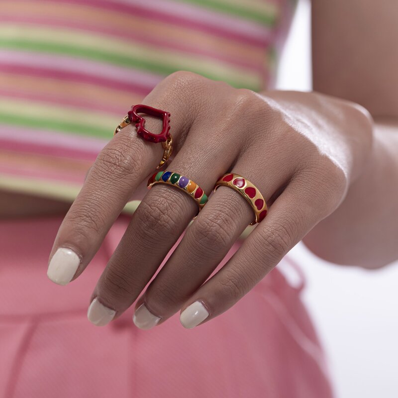 Enamel Ring Factory - Handmade Oil Drop Cream Ring