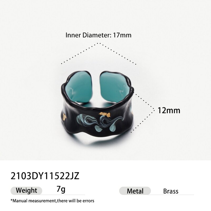 Enamel Ring Manufacturer - Hollow Oil Drip Vintage Ring