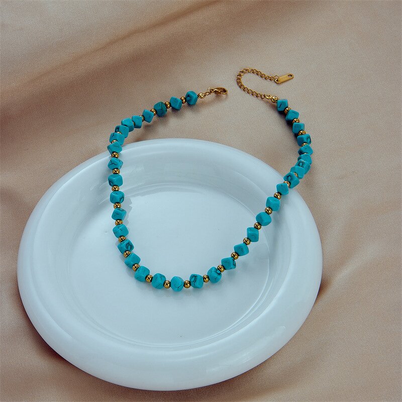 Beaded Necklace Manufacturer - French Vintage Turquoise Necklace