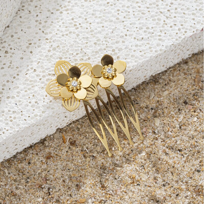 Hair Fork Manufacturer - Flower Design Sticky Hair Fork