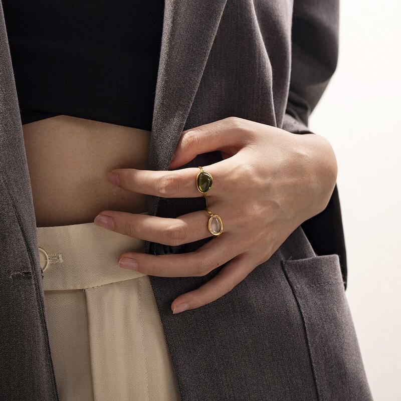 Adjustable Ring Manufacturer - Gold Plated Resin Ring