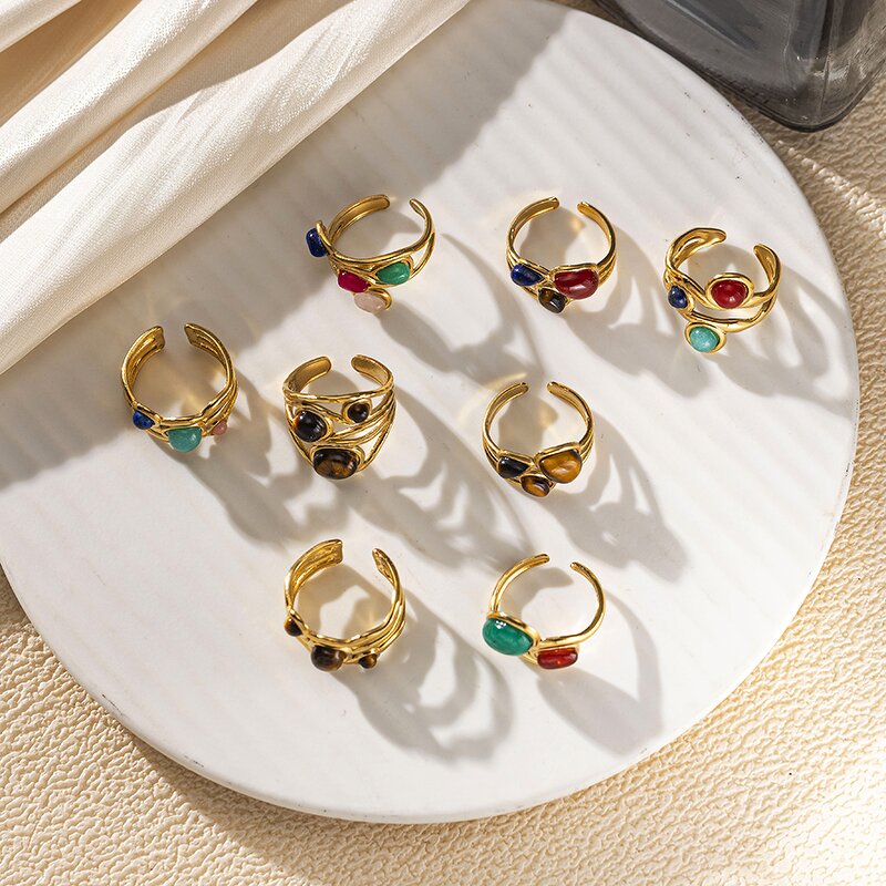 Gemstone Ring Factory - Open Ring with Natural Stone