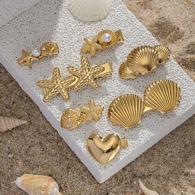 Hair Clip Factory - Ocean Starfish Shell Hair Clip