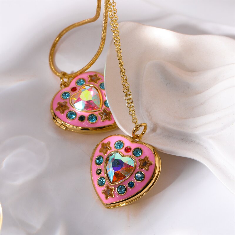 Hidden Camera Necklace Factory - Love Heart Charm Chain Necklace