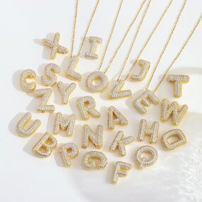 Alphabet Necklace Manufacturer - A-Z Diamond Chain Necklace