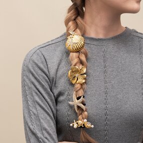 Hair Bands Supplier - Flower Starfish Crystal Hair Bands