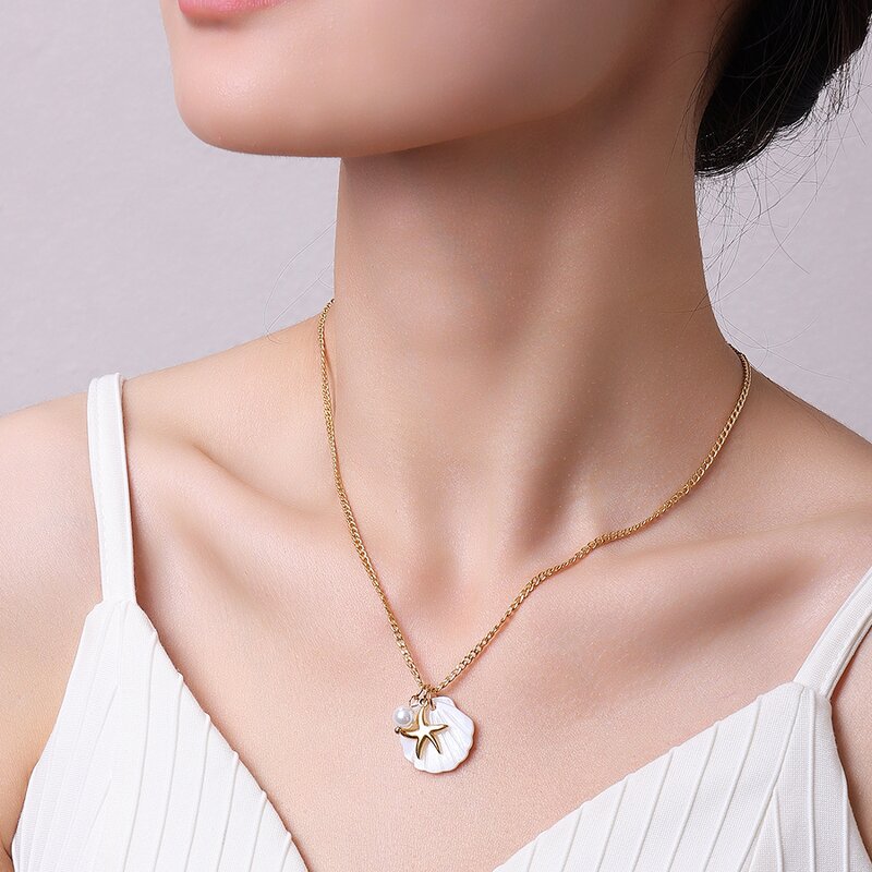 Starfish Necklace Manufacturer - Summer Shell Pendant Necklace