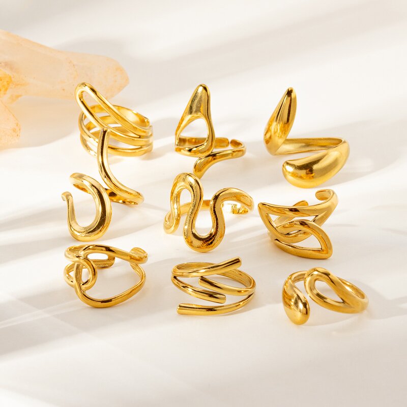 Open Finger Ring Factory - Water Drop Hollow Ring