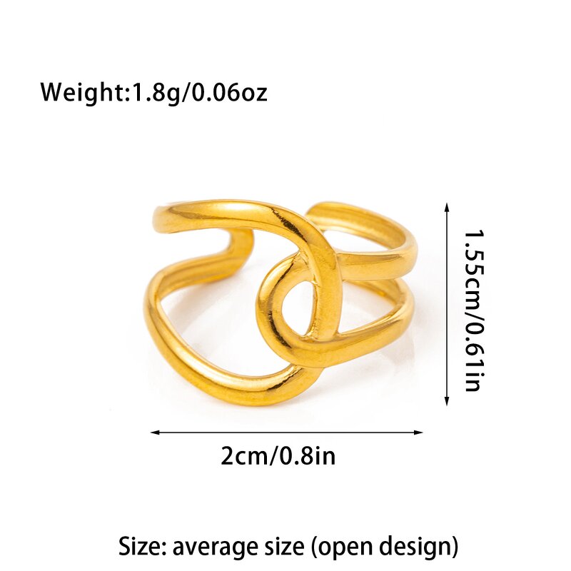 Open Finger Ring Factory - Water Drop Hollow Ring