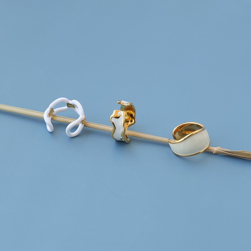 Enamel Ring Factory - Retro Oil Drip Zircon Ring