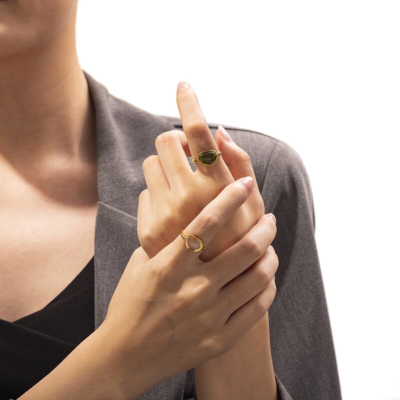 Adjustable Ring Manufacturer - Gold Plated Resin Ring