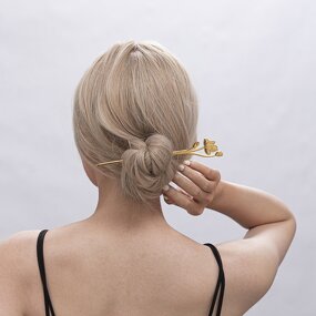 Hairpin Supplier - Blooming Flower Hairpin Stick Fork