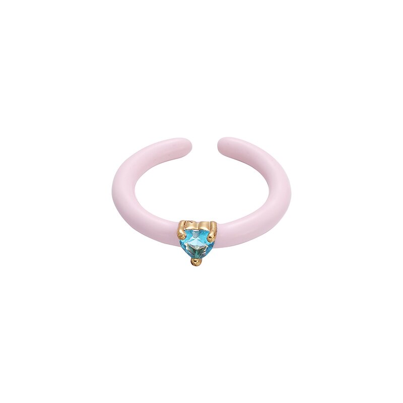 Stackable Ring Supplier - Cubic Zircon Enamel Ring