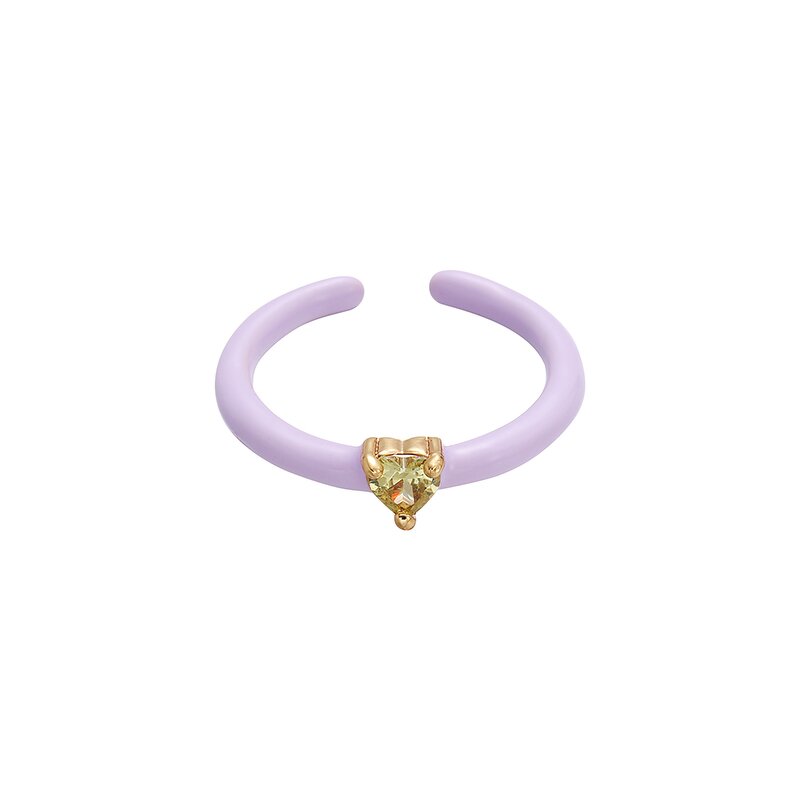 Stackable Ring Supplier - Cubic Zircon Enamel Ring