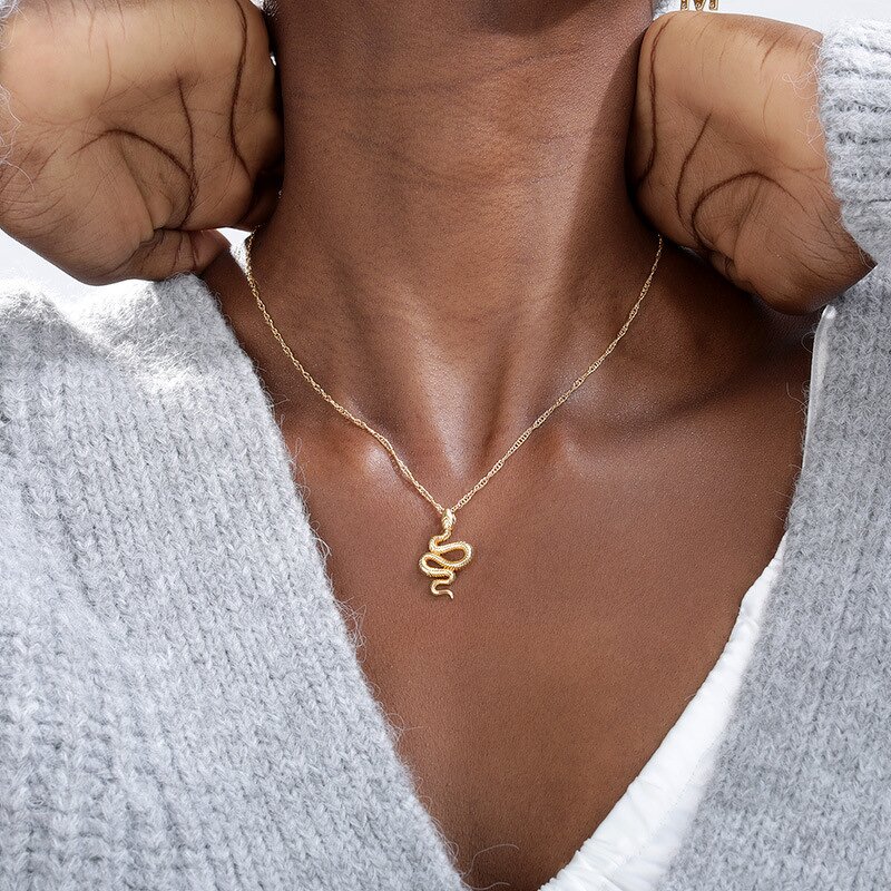 Snake Pendant Necklace Supplier - Twisted Chain Charm Necklace