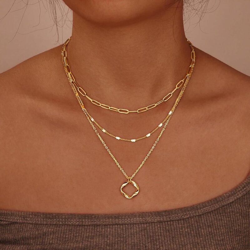 Paperclip Necklace Manufacturer - O Round Wave Choker