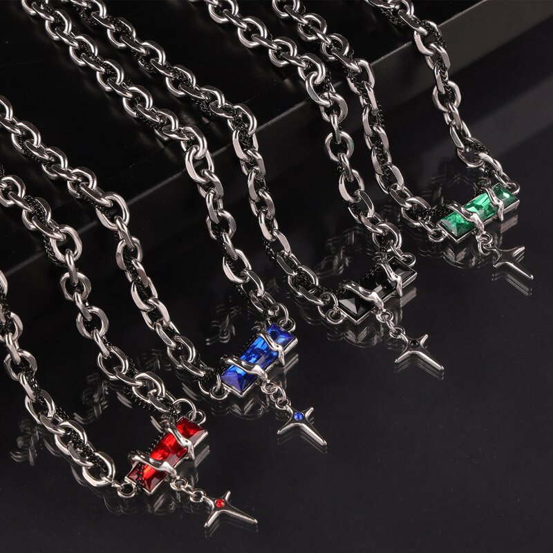 Diamond Jewelry Set Factory - Colorful Charms Chain Set