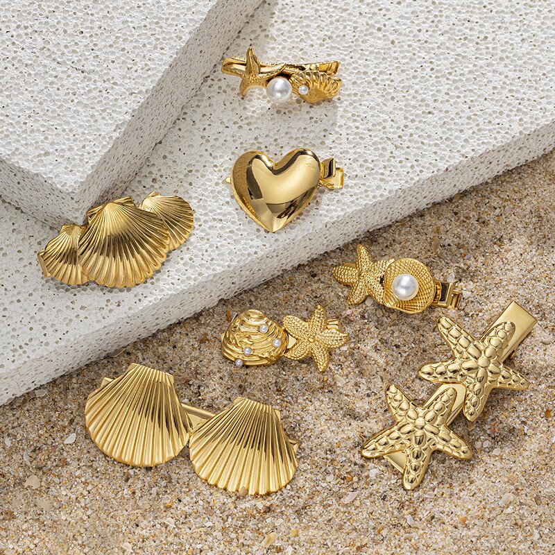 Hair Clip Factory - Ocean Starfish Shell Hair Clip