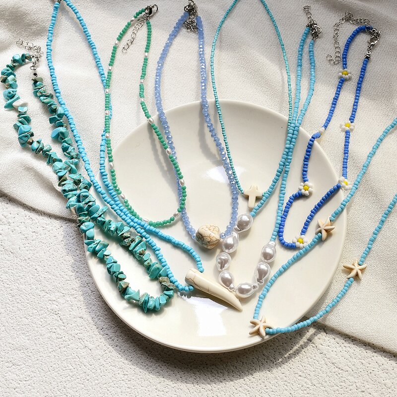 Beaded Choker Supplier - Bohemian Natural Stone Necklace