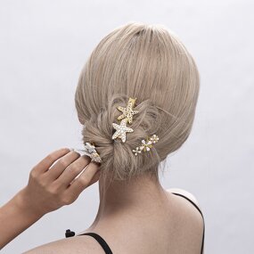Hair Clip Supplier - Enamel Shell Starfish Hair Clip