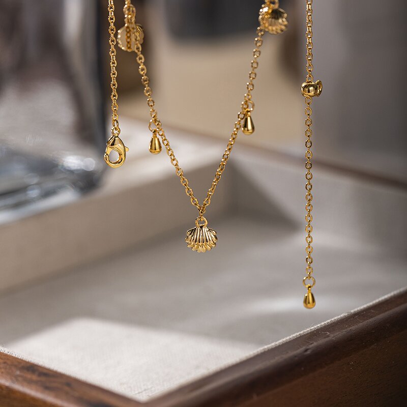 Pearl Pendant Necklace Manufacturer - Heart-shaped Shell Charm