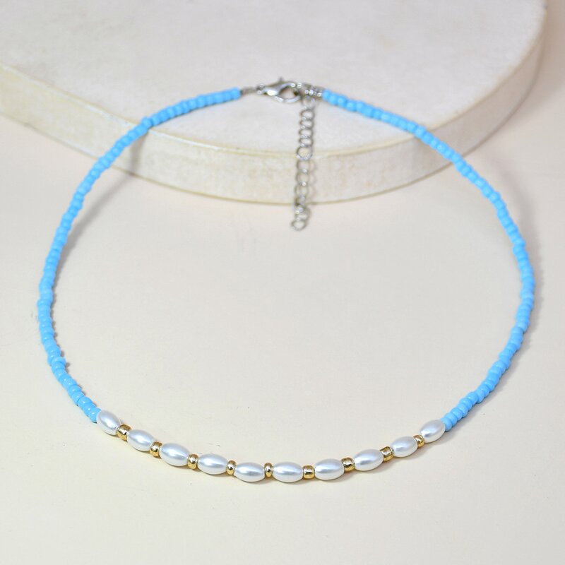 Beaded Choker Supplier - Bohemian Natural Stone Necklace