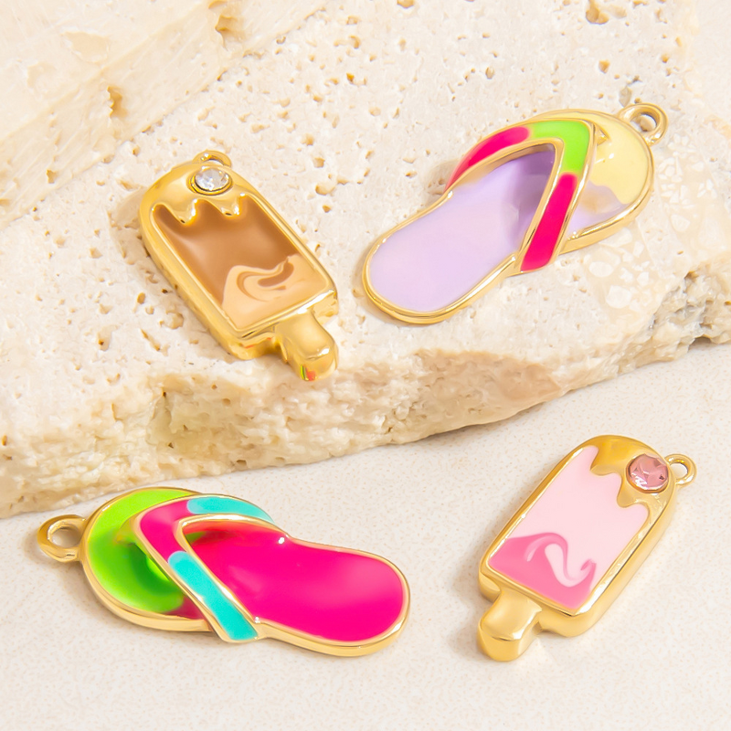 Ocean Pendant Factory - Enamel Oil Drop Pearl Pendant