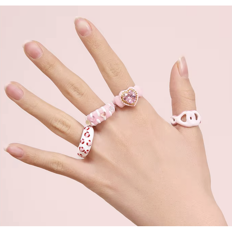 Adjustable Ring Factory - Oil Drip Enamel Y2K Ring