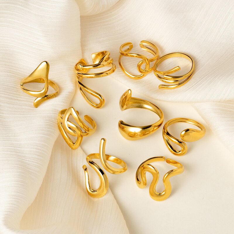 Open Finger Ring Factory - Water Drop Hollow Ring